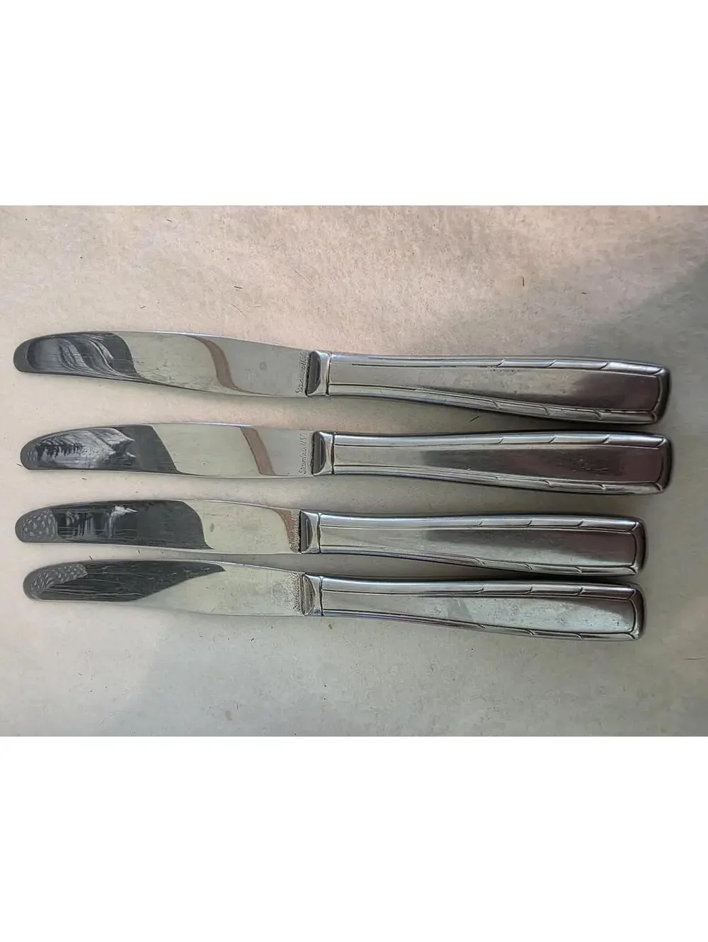 Imperial Lady Duff Stainless Dinner Knives Set of 4 IMILAD Discontinued Flatware